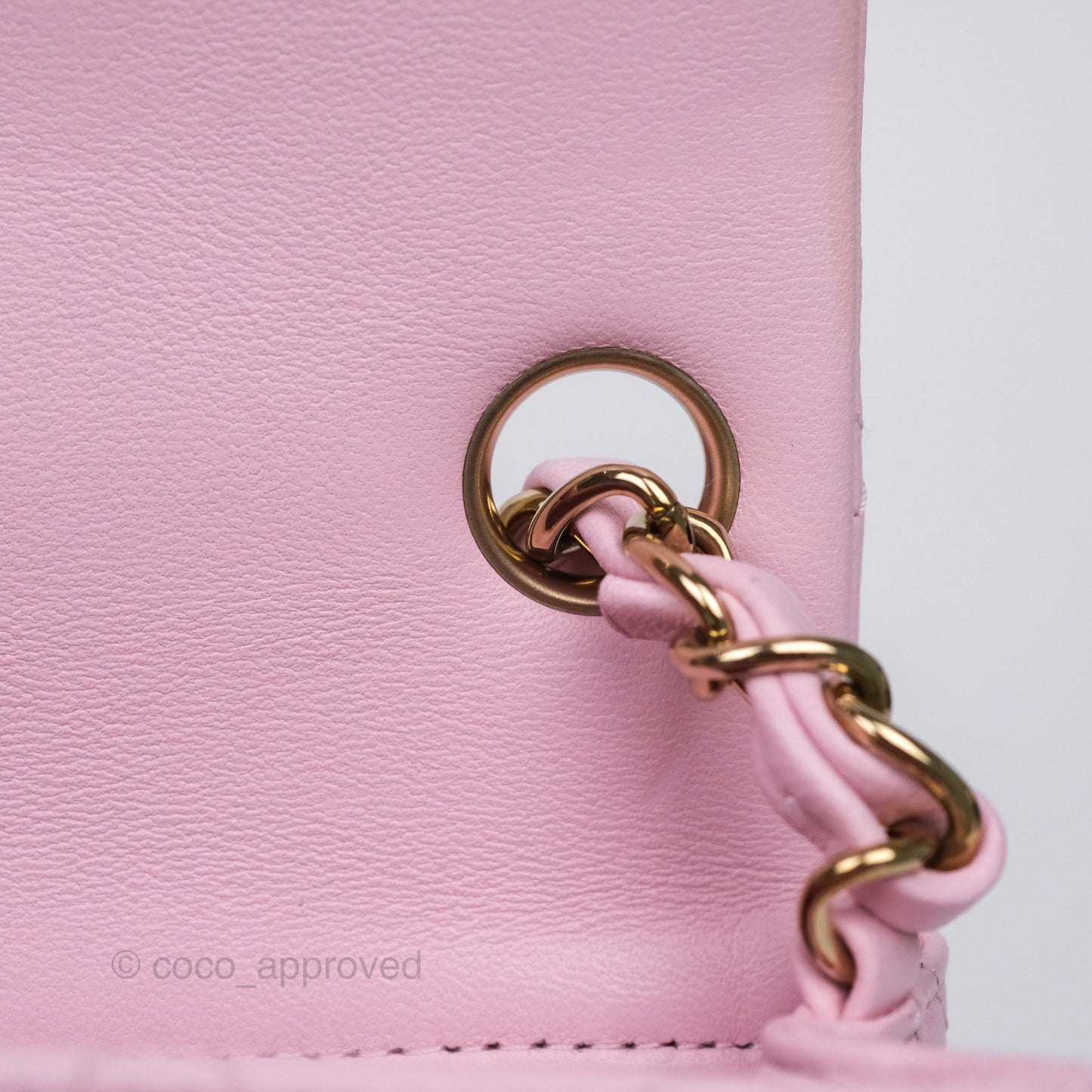 Chanel Mini Square Flap Quilted Pink Lambskin Gold Hardware