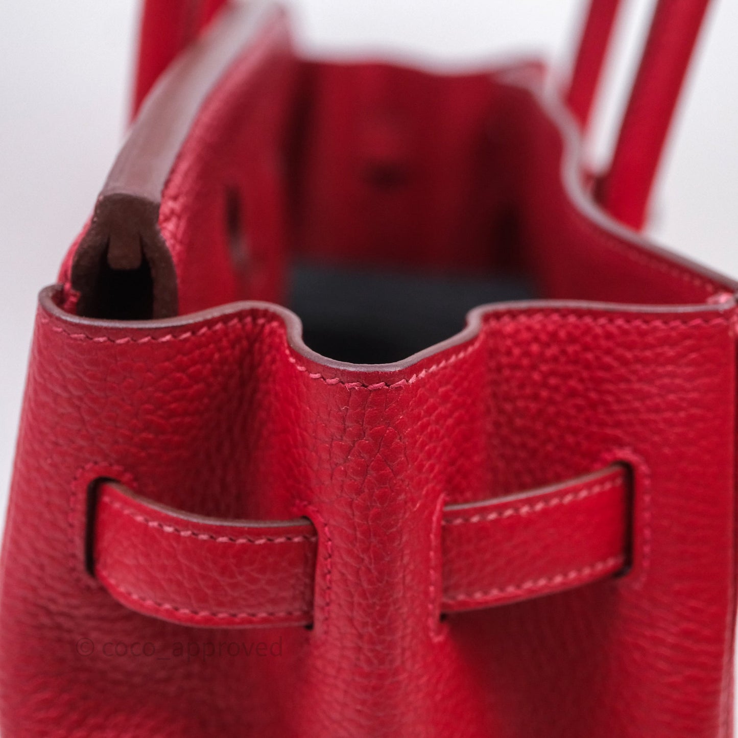 Hermes Birkin 35 Rouge Casaque Clemence Palladium Hardware