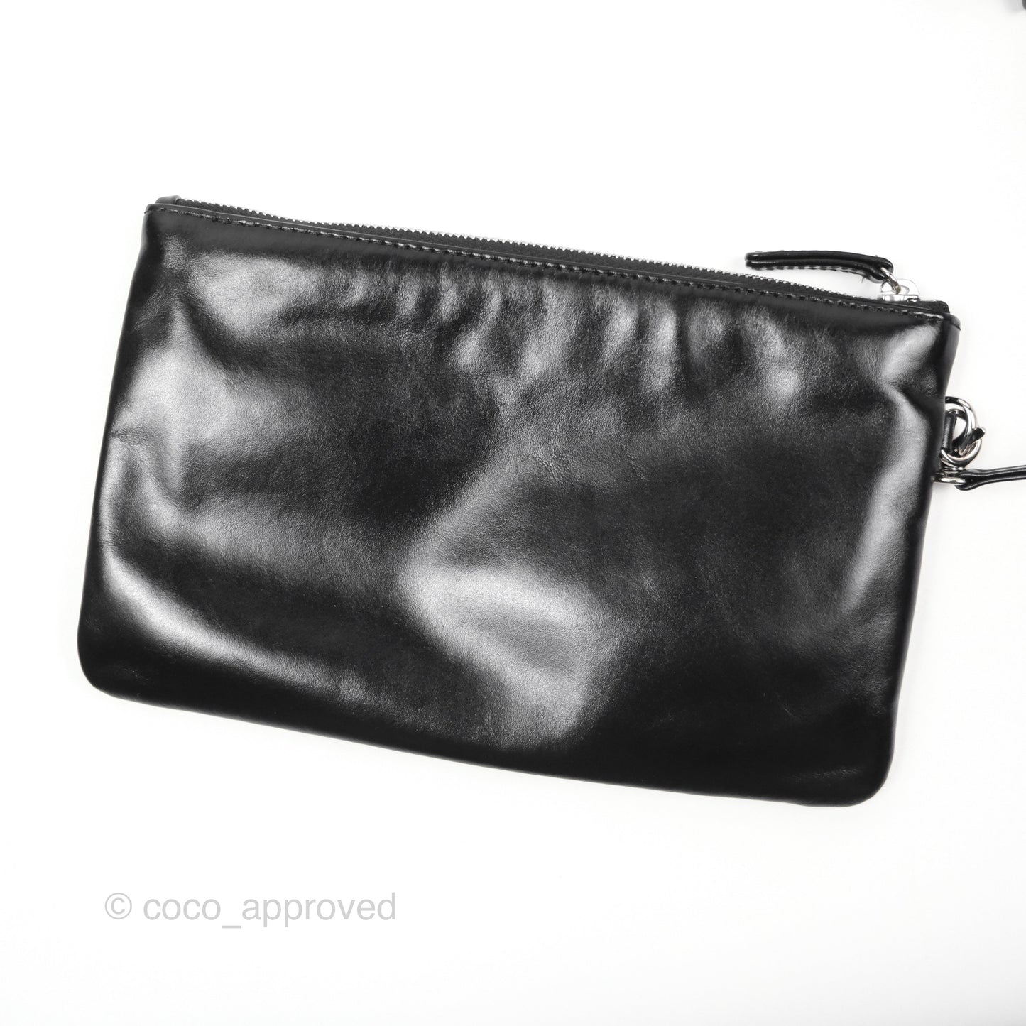Chanel 22 Small Black Calfskin So Black Hardware