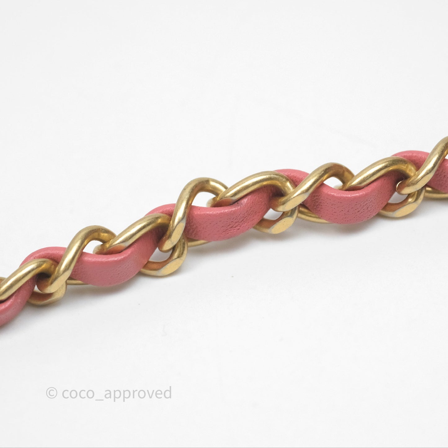 Chanel Quilted Small Chain Infinity Handle Bag Pink Lambskin Aged Gold Hardware