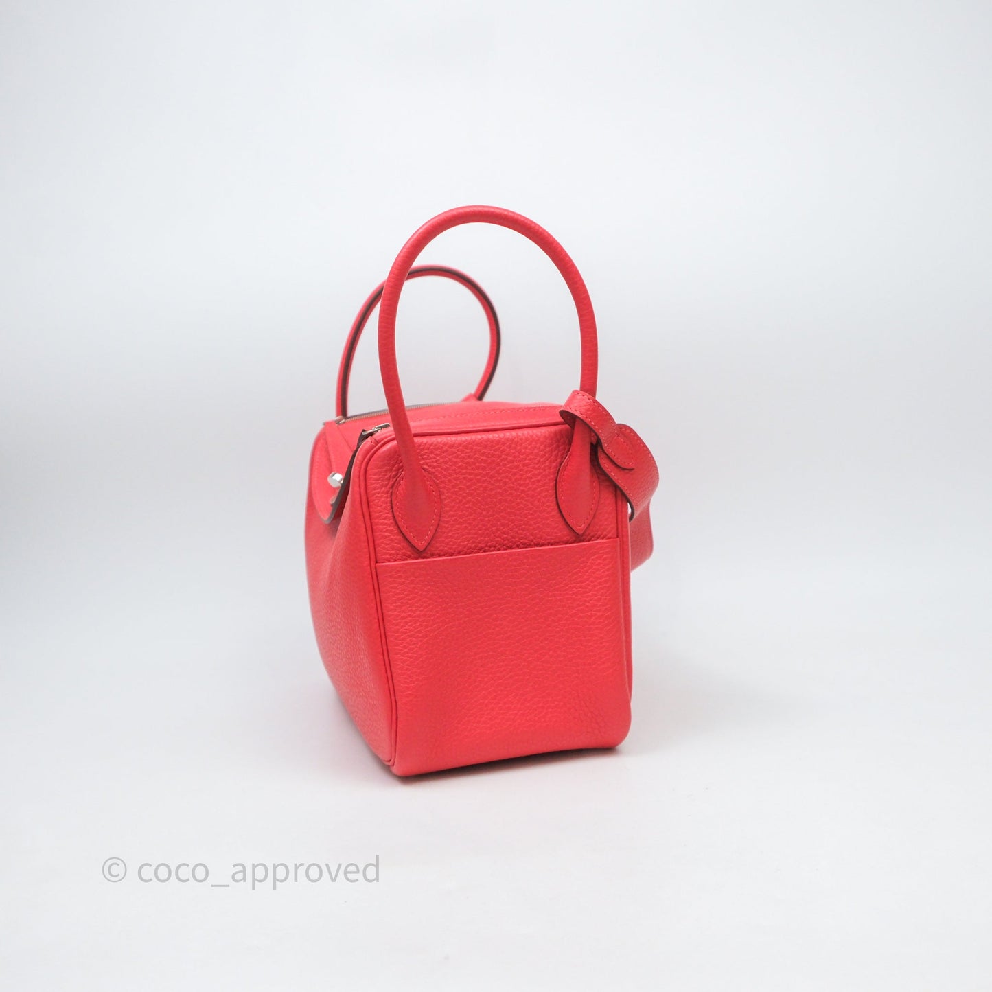 Hermes Lindy 26 Clemence Rouge Palladium Hardware
