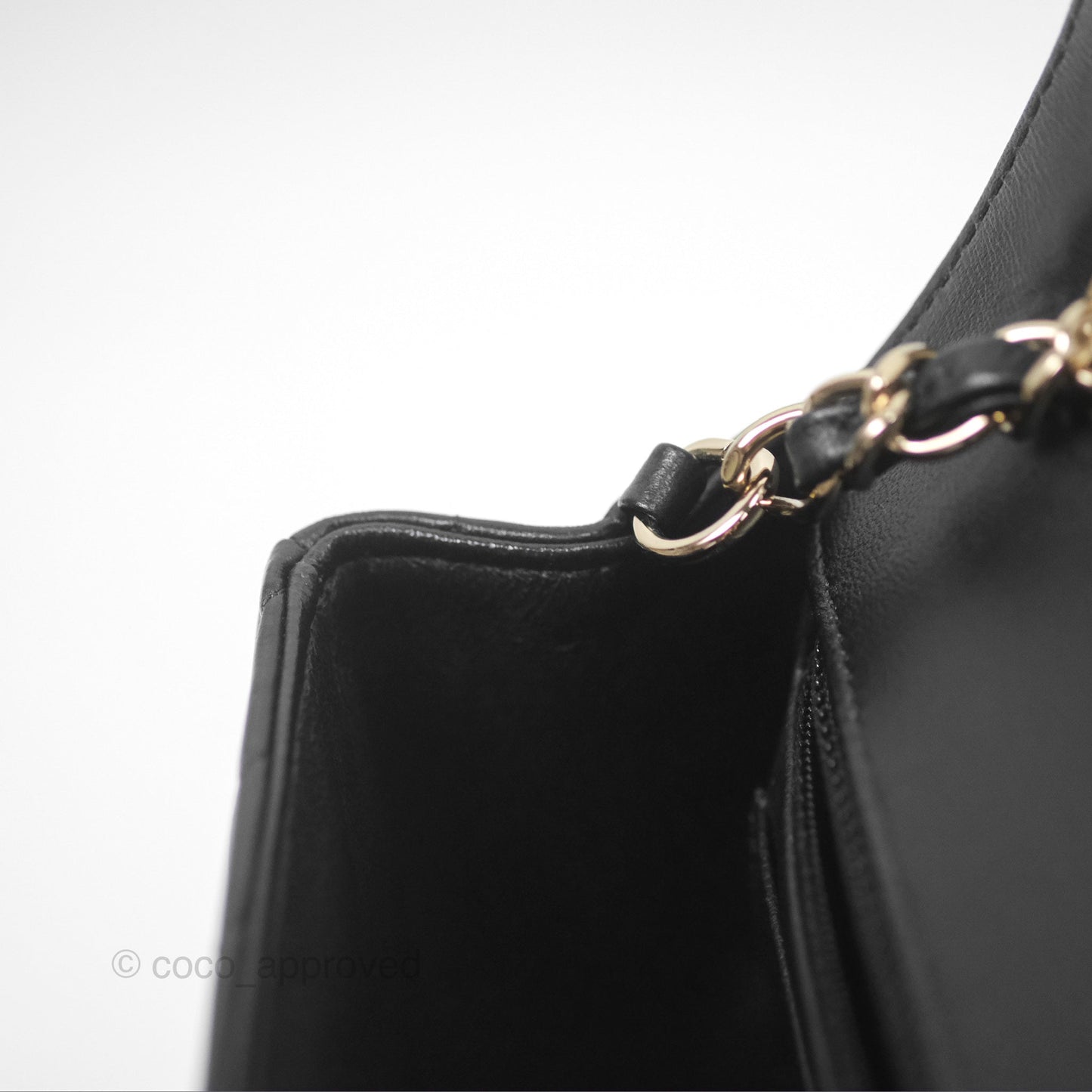 Chanel Mini Rectangular Flap Chevron Black Lambskin Gold Hardware