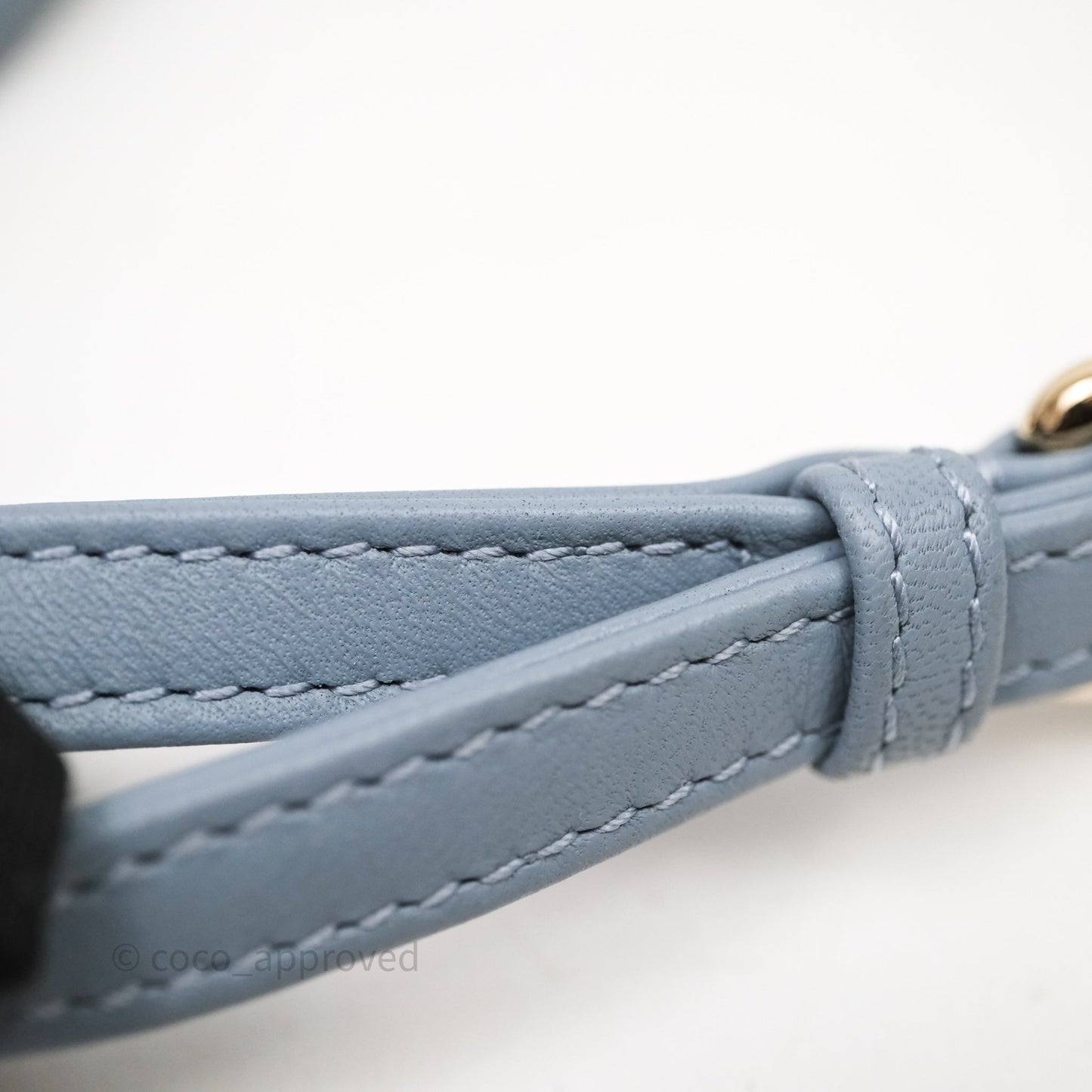 Christian Dior Micro Lady D-Joy Bag Blue Cannage Lambskin Light Gold Hardware