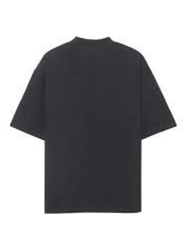 Luxury Balenciaga Cities Paris Logo Medium Short Sleeve T-Shirt Black