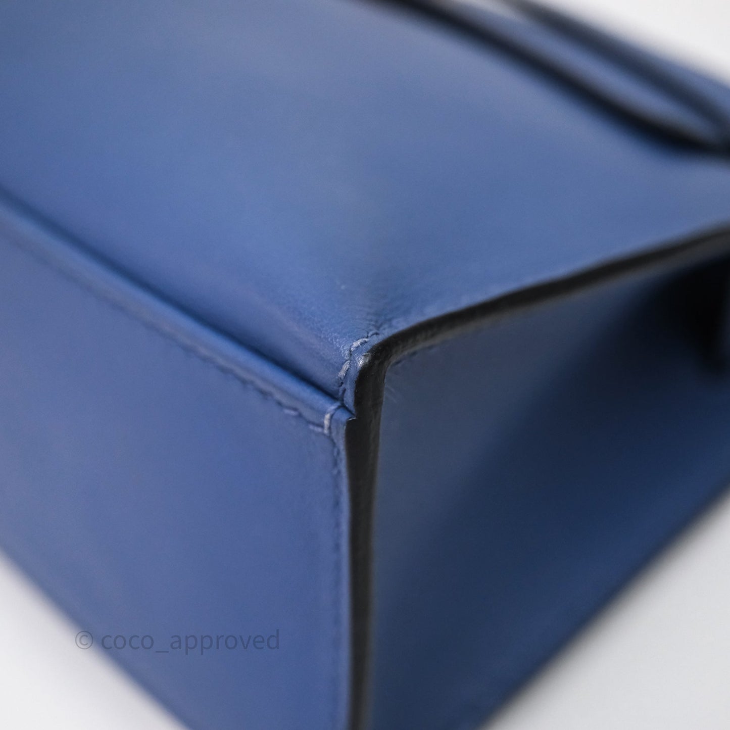 Hermès Kelly Pochette Clutch Bleu Brighton 7E Swift Gold Hardware