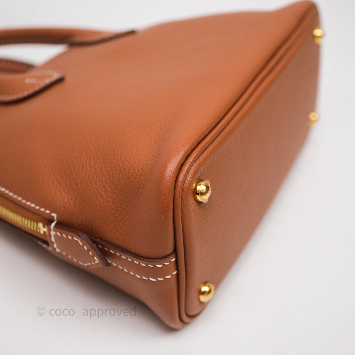 Hermès Bolide Mini 1923 Gold Evercolor Gold Hardware