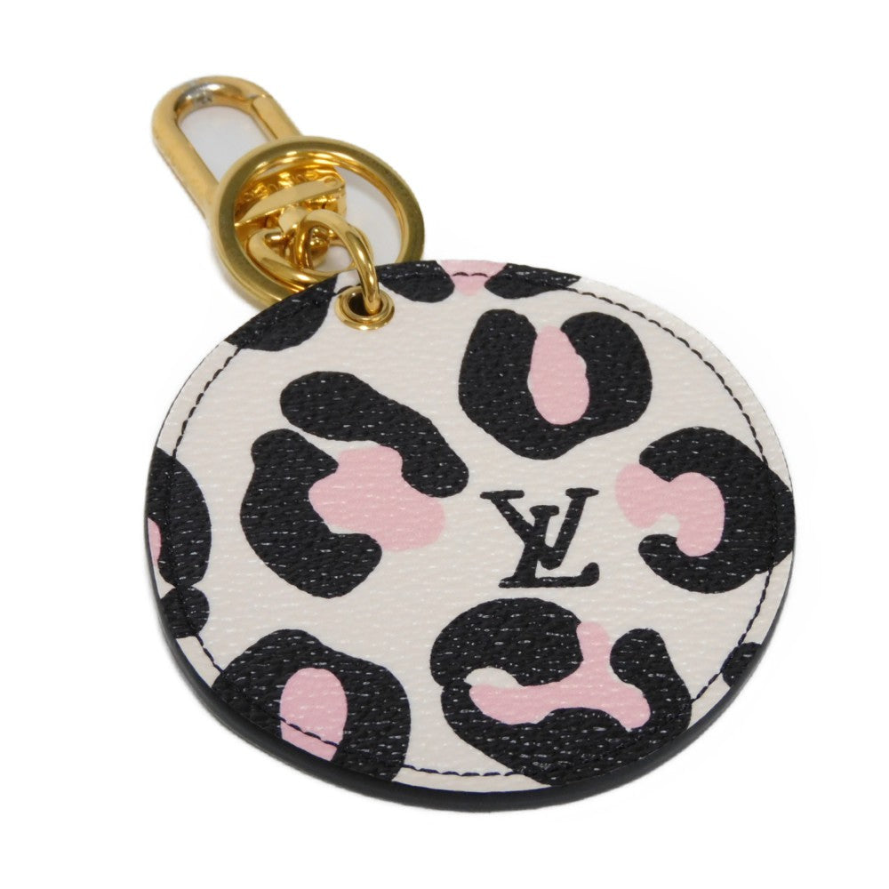 LOUIS VUITTON key ring MP3070 Wild at Heart Canvas Noir Monogram Porto Cle Illustre Wild at Heart Women()