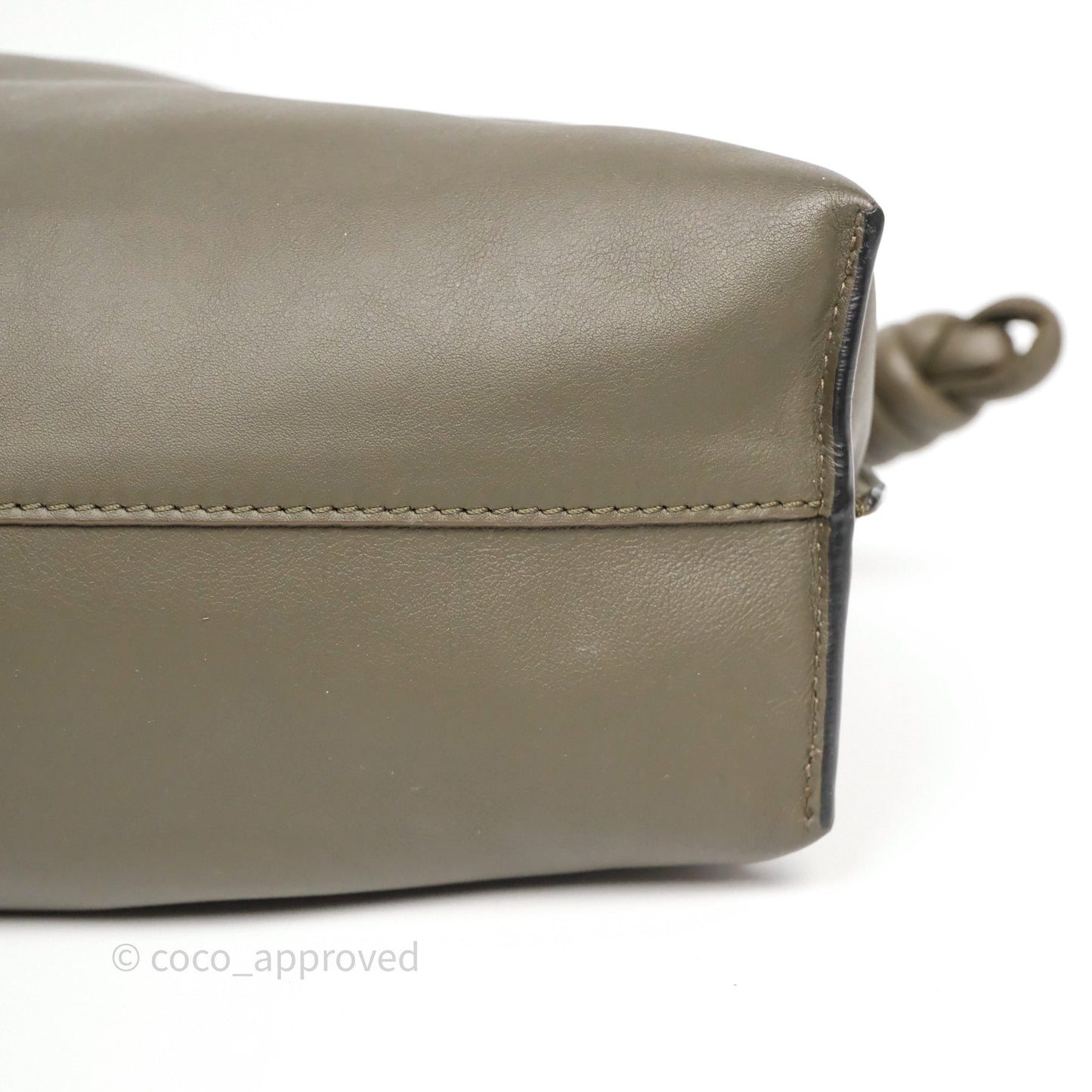Loewe Flamenco Clutch Medium in Nappa Calfskin Dark Khaki Green