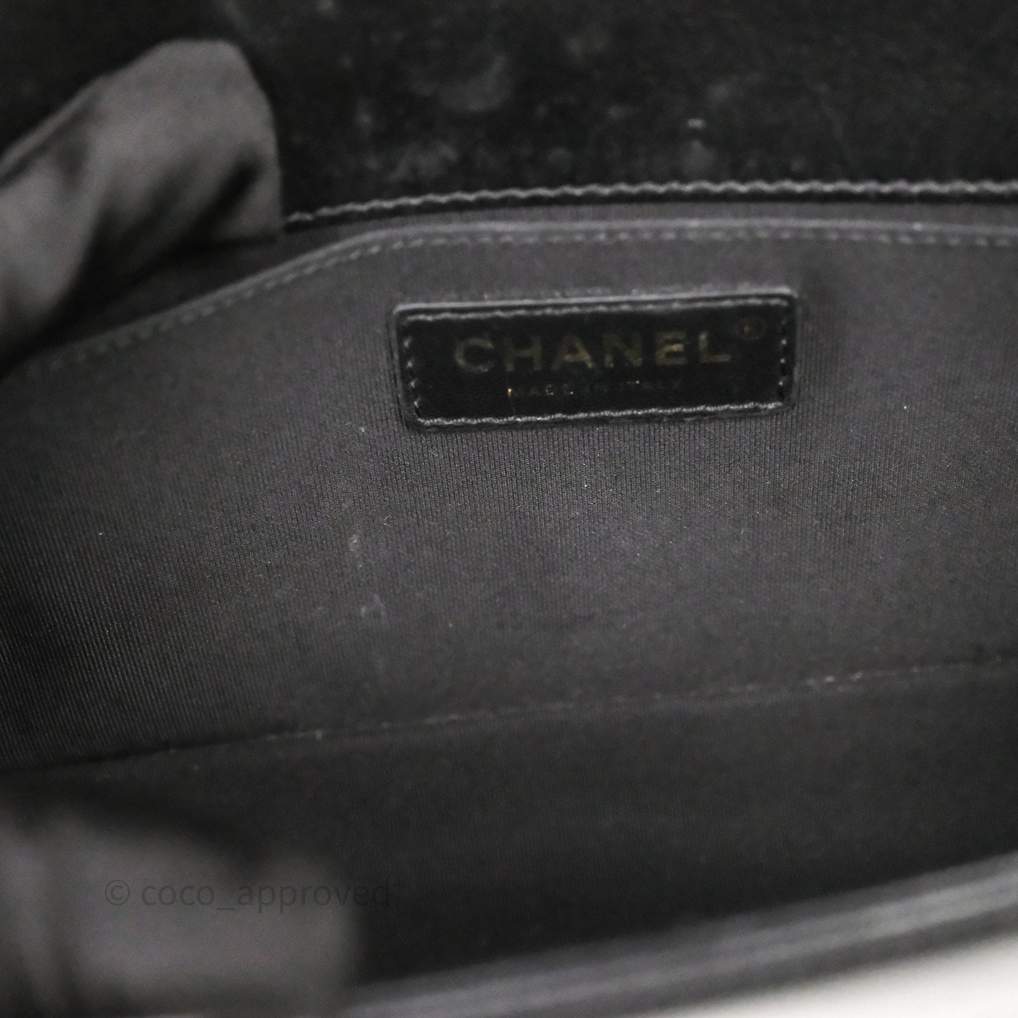 Chanel Medium Boy Quilted Black Lambskin Aged Gold Hardware