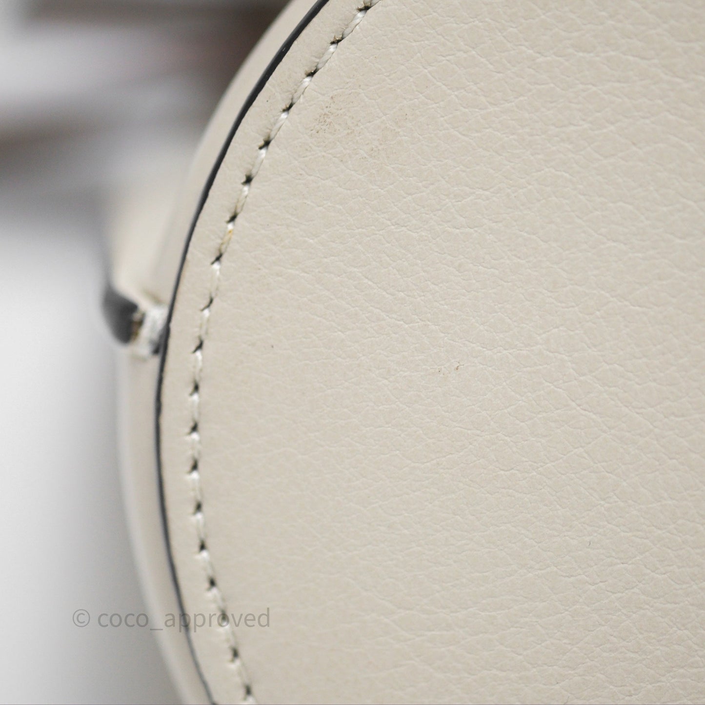 Loewe Gate Bucket Handle Bag Soft White Grained Calfskin