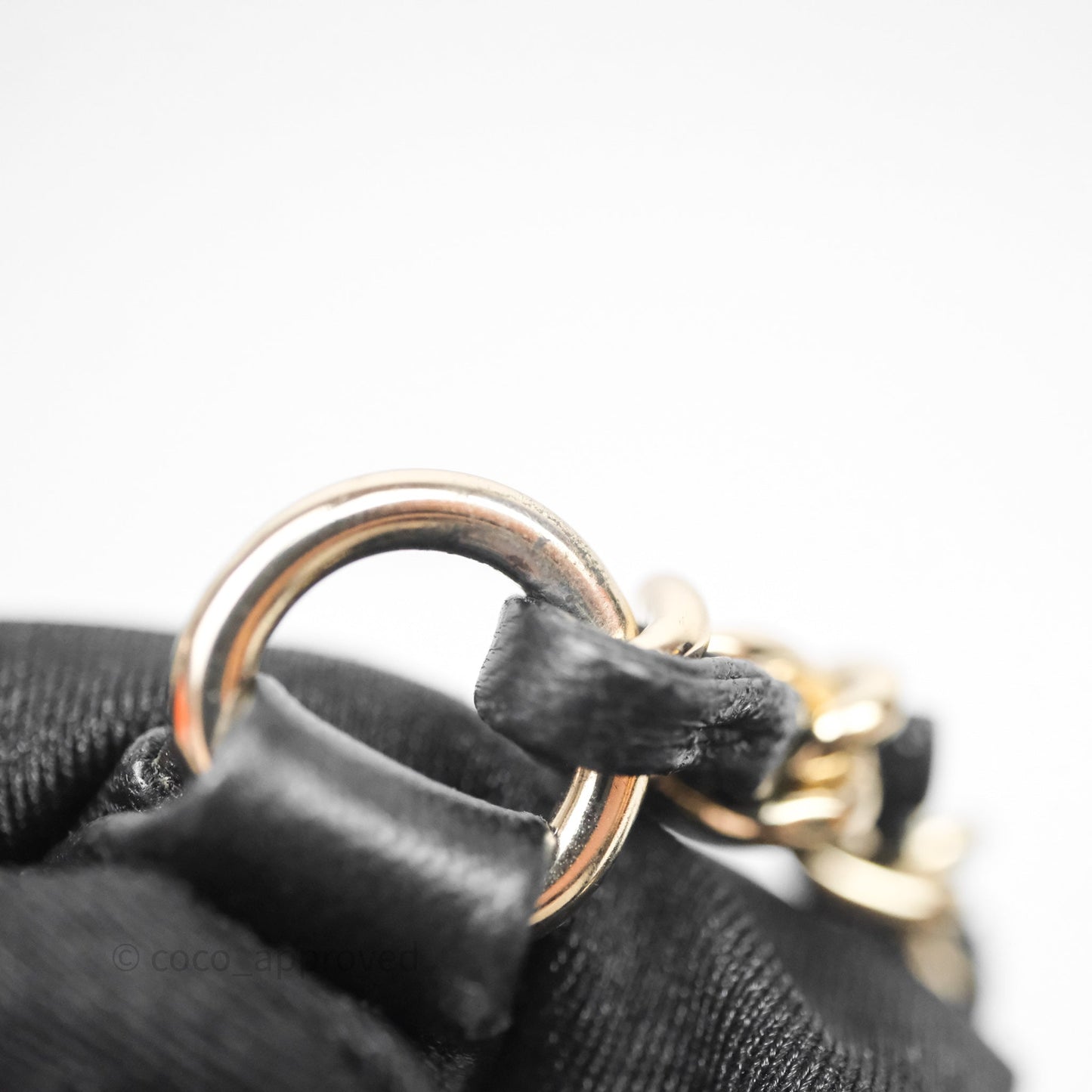 Chanel Small Coco Handle Shearling Black Gold Hardware
