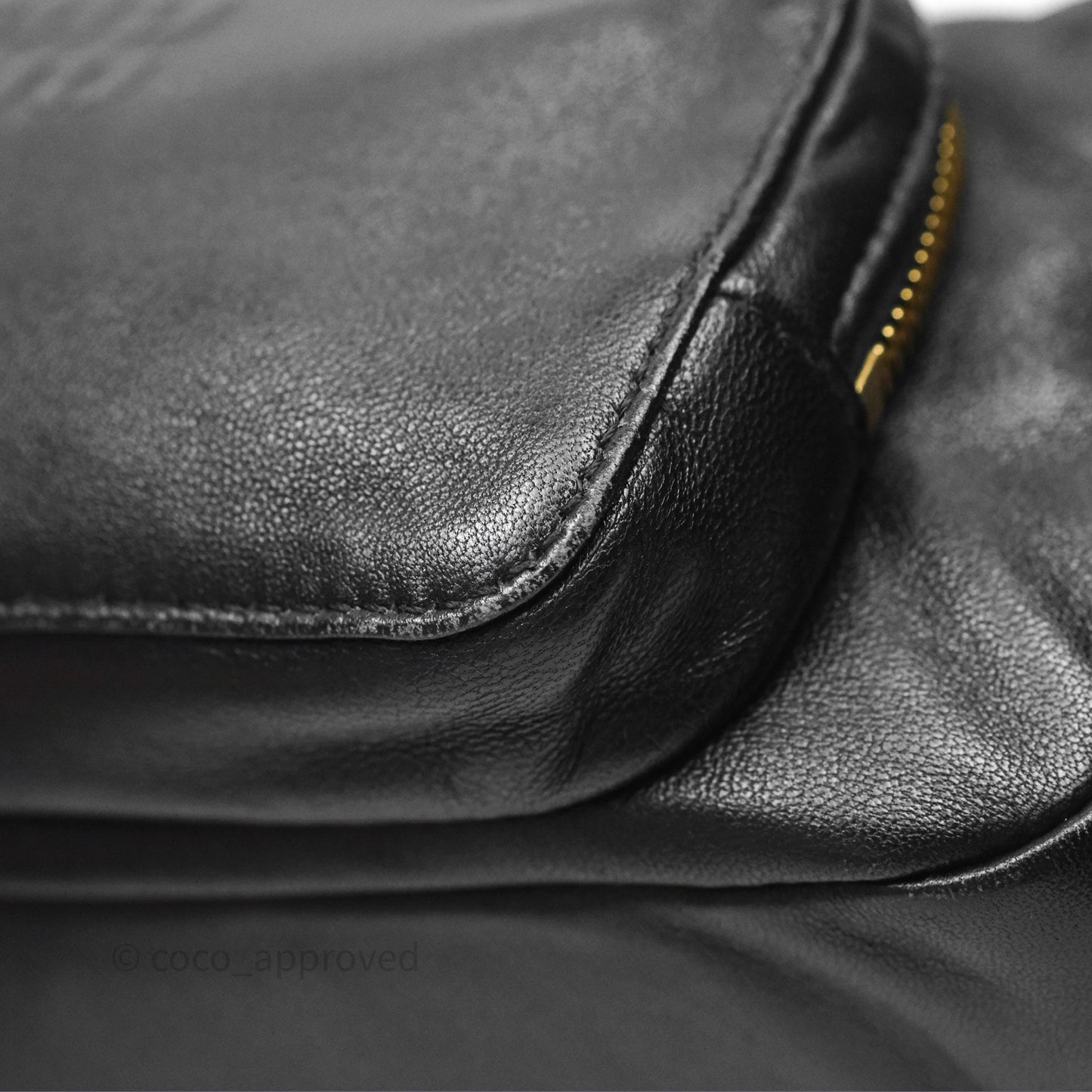 Miu Miu Nappa Leather Pocket Bag Black Lambskin Gold Hardware