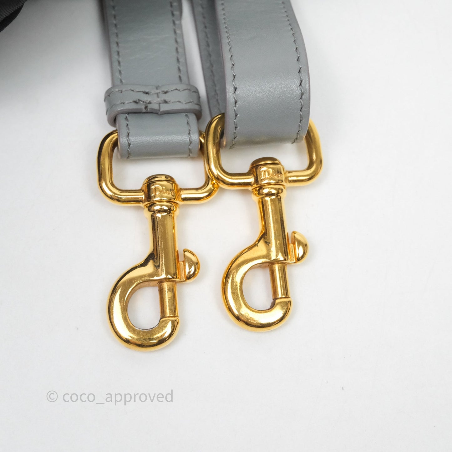 Christian Dior Medium Bobby Flap Grey Box Calfskin