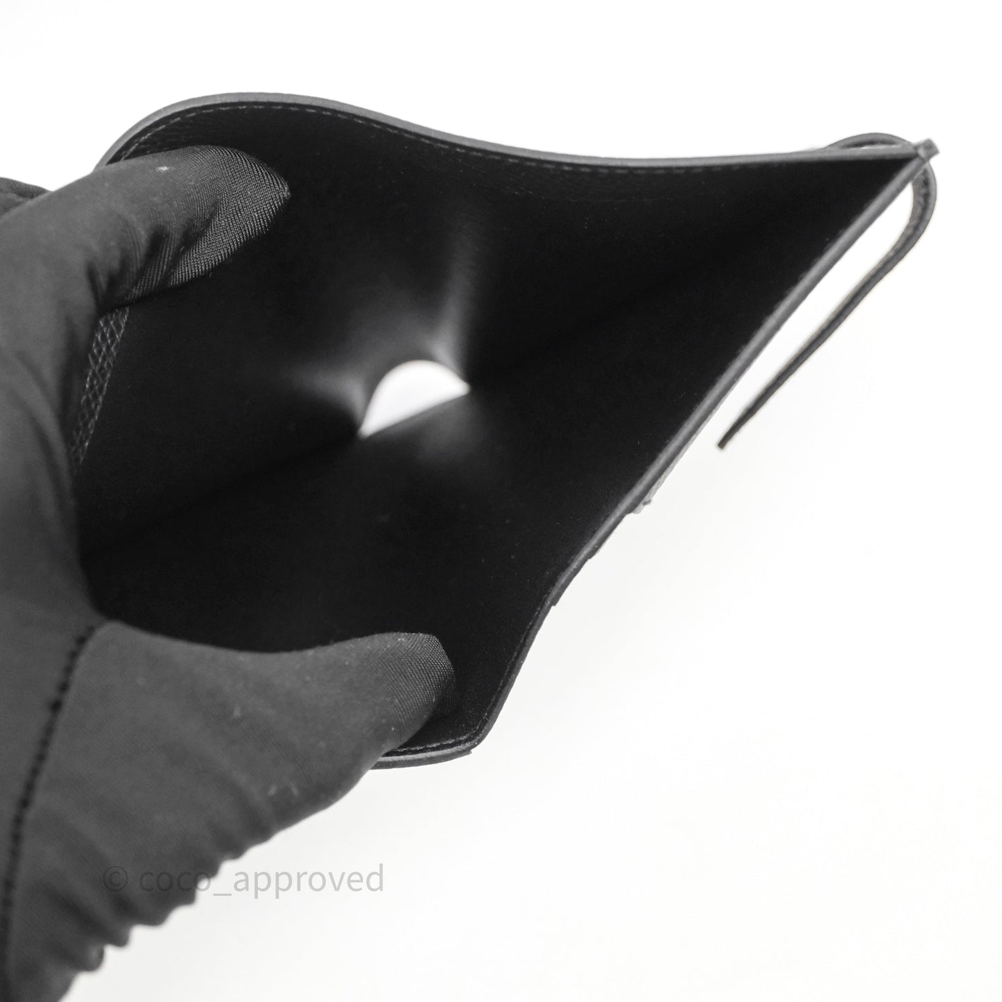 Hermès Bearn Compact Wallet Noir Epsom Palladium Hardware