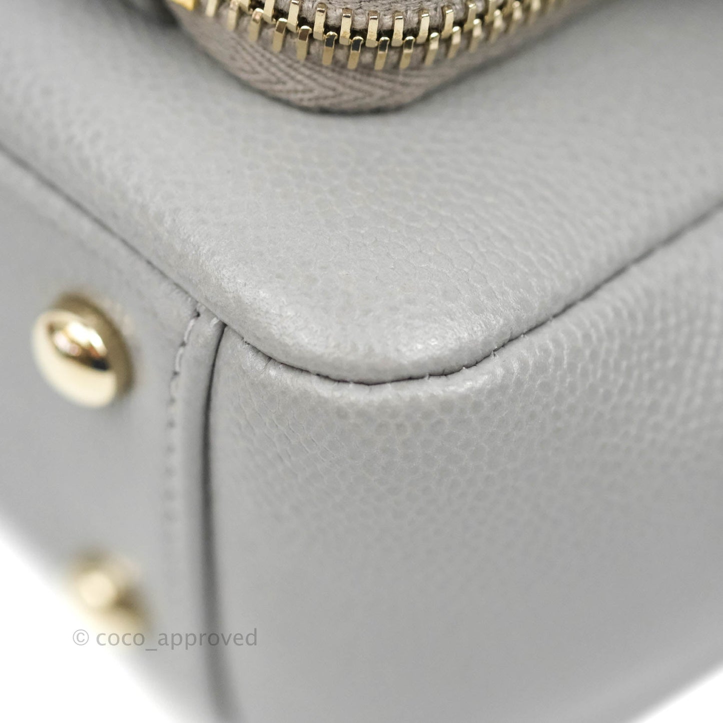 Chanel Quilted Medium Business Affinity Flap Grey Caviar Gold Hardware