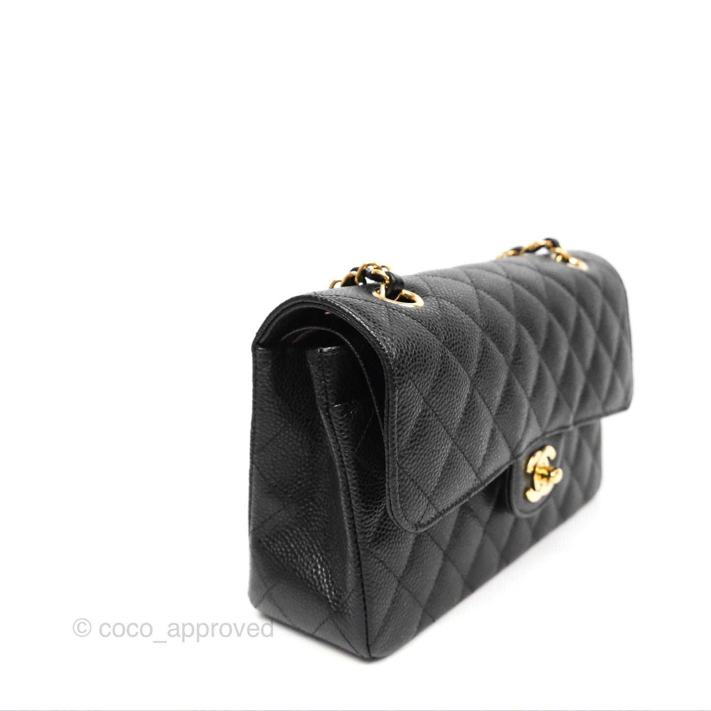 Chanel Small Classic Quilted Flap Black Caviar Gold Hardware
