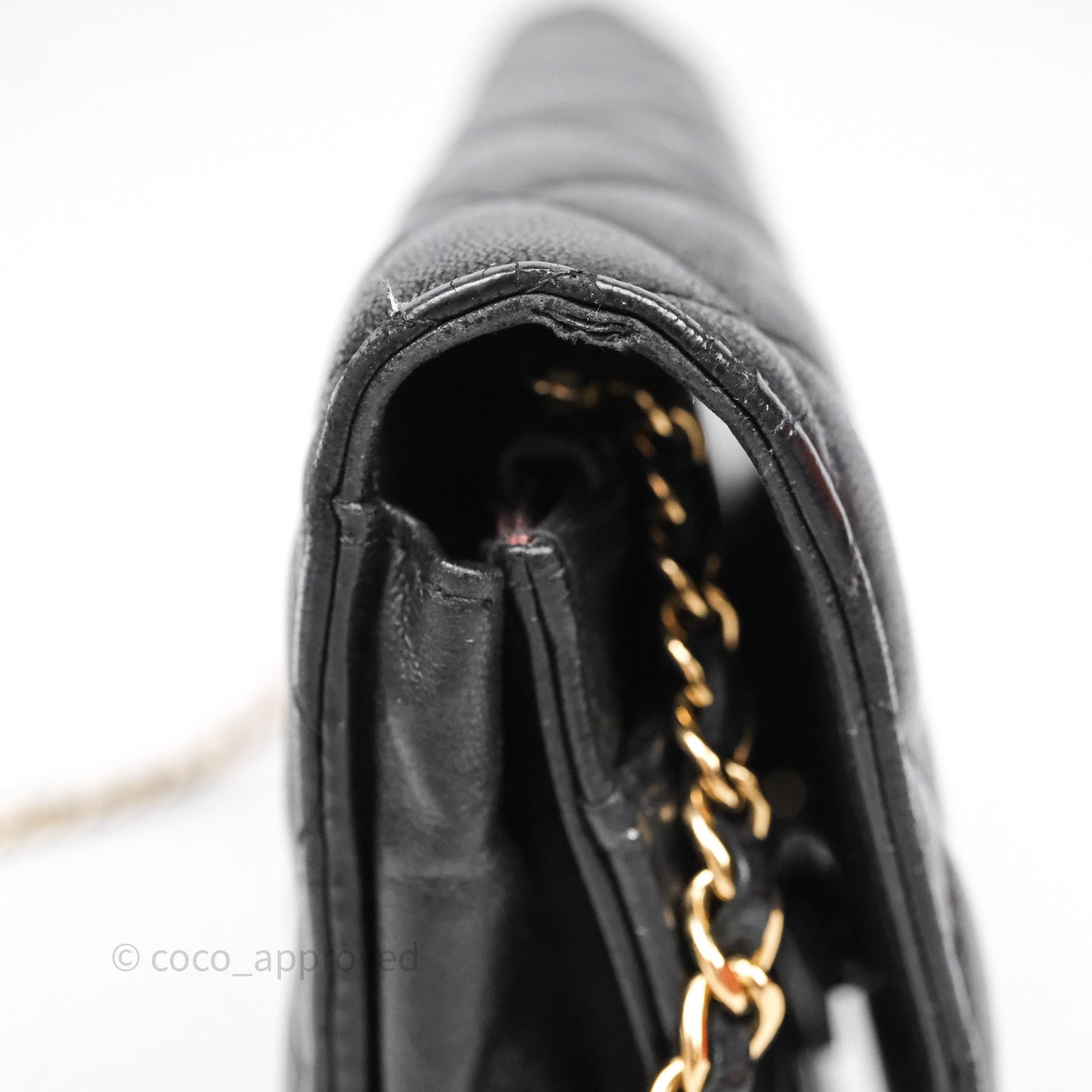 Chanel Classic WOC Wallet On Chain Quilted Black Lambskin Gold Hardware