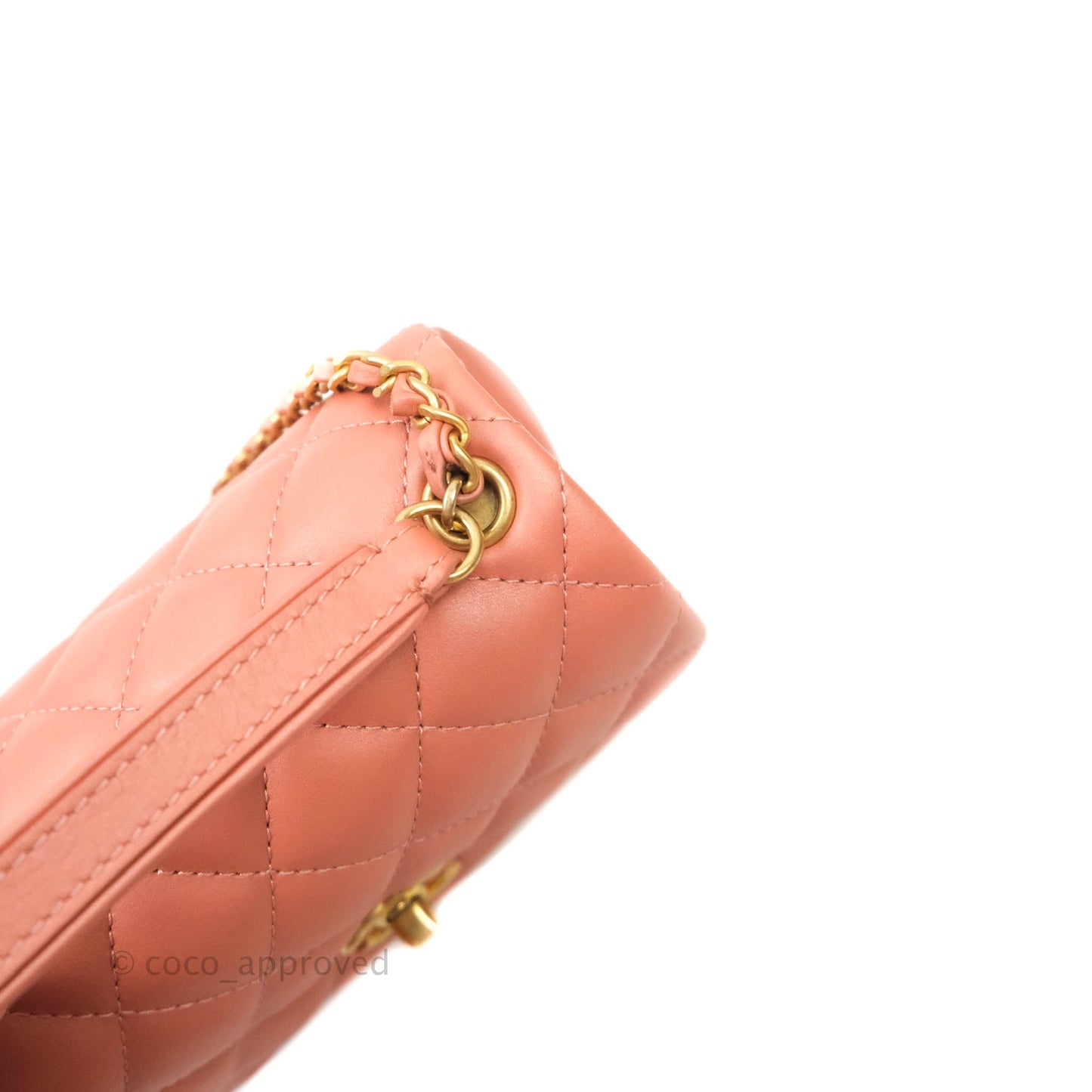 Chanel Day Trip Quilted Small Lambskin Pink Aged Gold Hardware