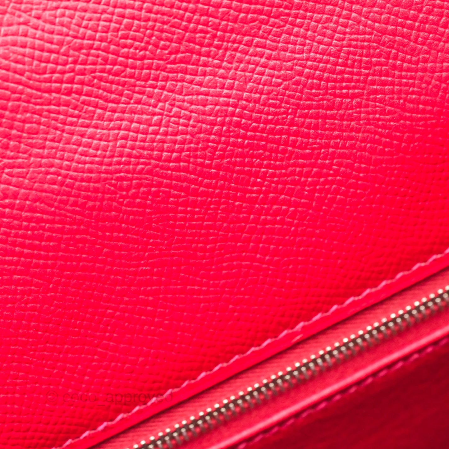 Hermès Kelly 32 Sellier Rouge Casaque Q5 Epsom Palladium Hardware