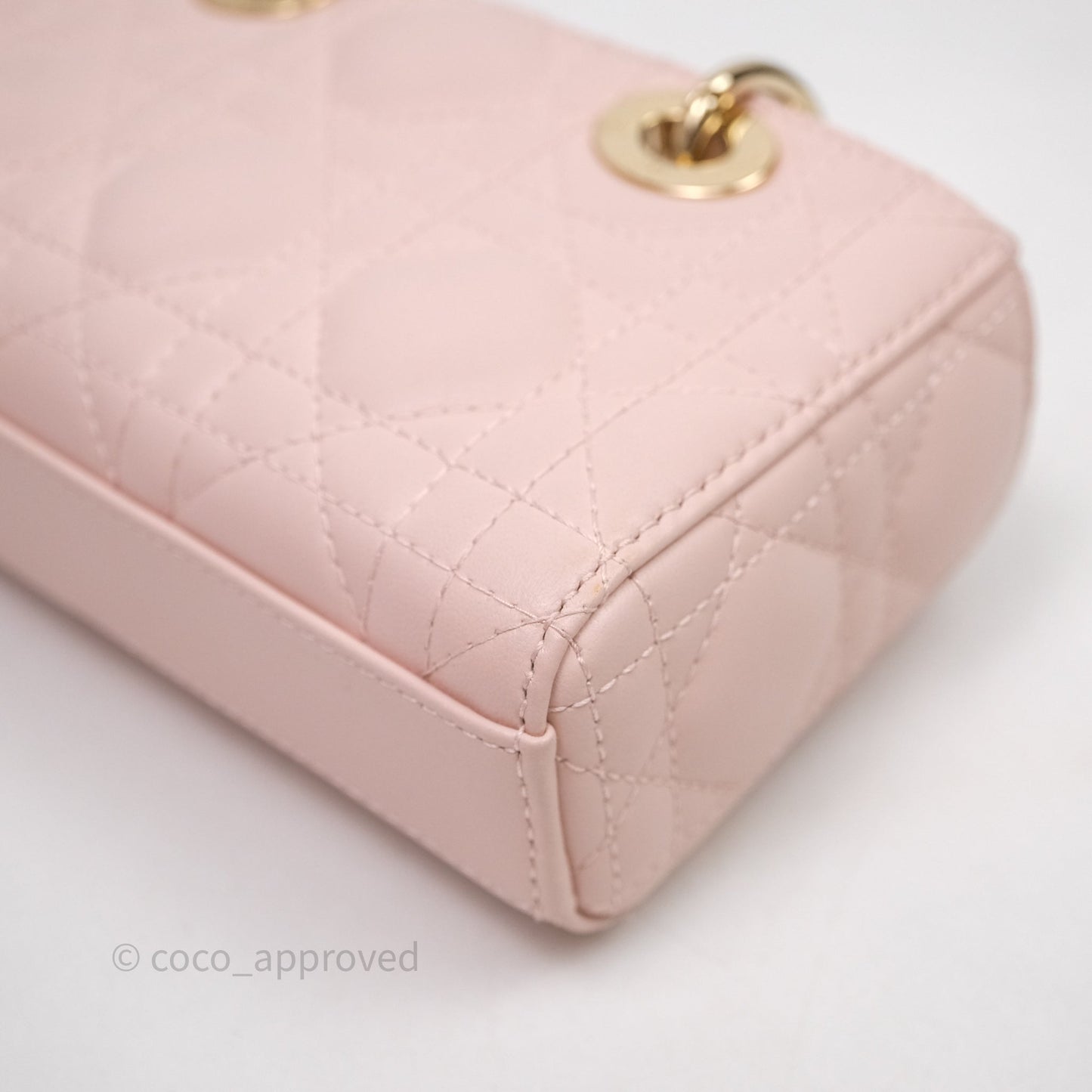 Dior Micro Lady D-Joy Bag Powder Pink Cannage Lambskin