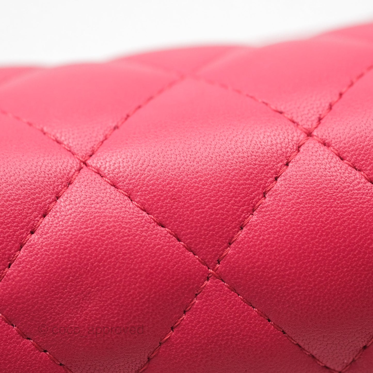 Chanel Quilted Mini Rectangular Flap Berry Red Lambskin Gold Hardware