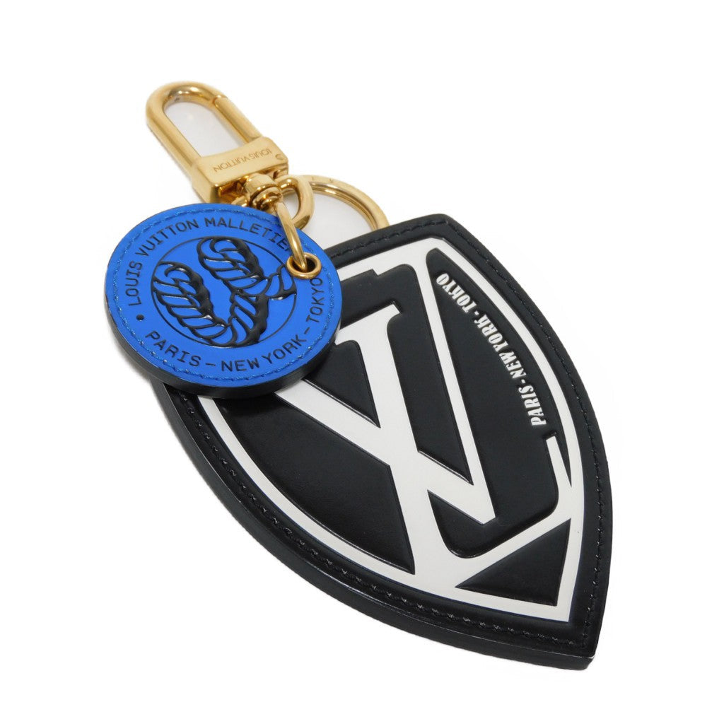 LOUIS VUITTON key ring M63201 Cowhide leather x grain leather Noir My LV Porto Cle World Tour mens