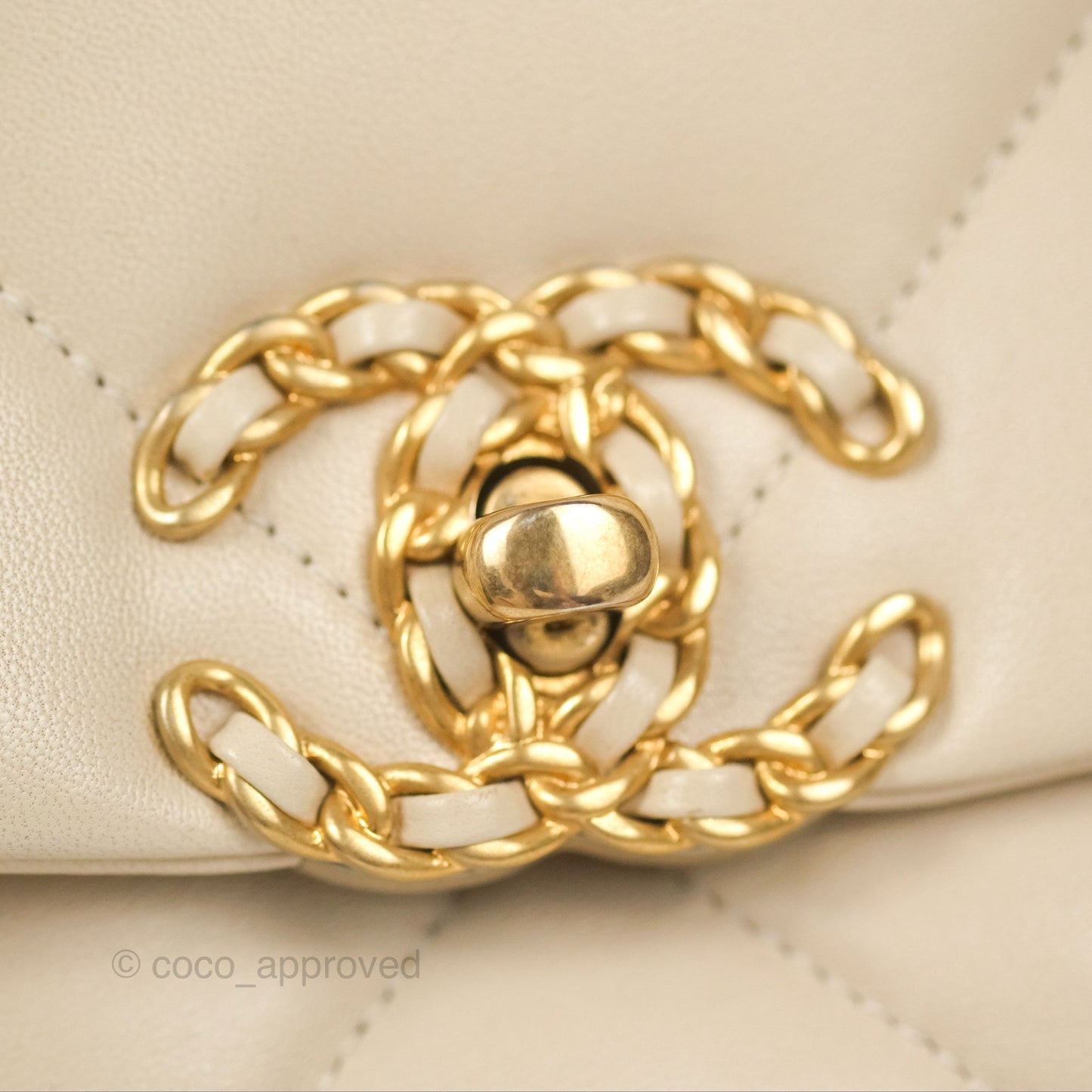 Chanel 19 Small Ivory Beige Mixed Hardware
