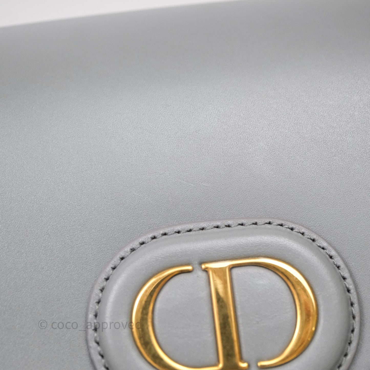 Christian Dior Medium Bobby Flap Grey Box Calfskin