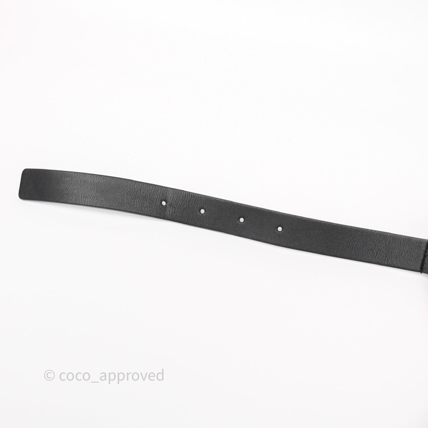 Chanel CC Woven Chain Black Leather Belt Gold Hardware 22C