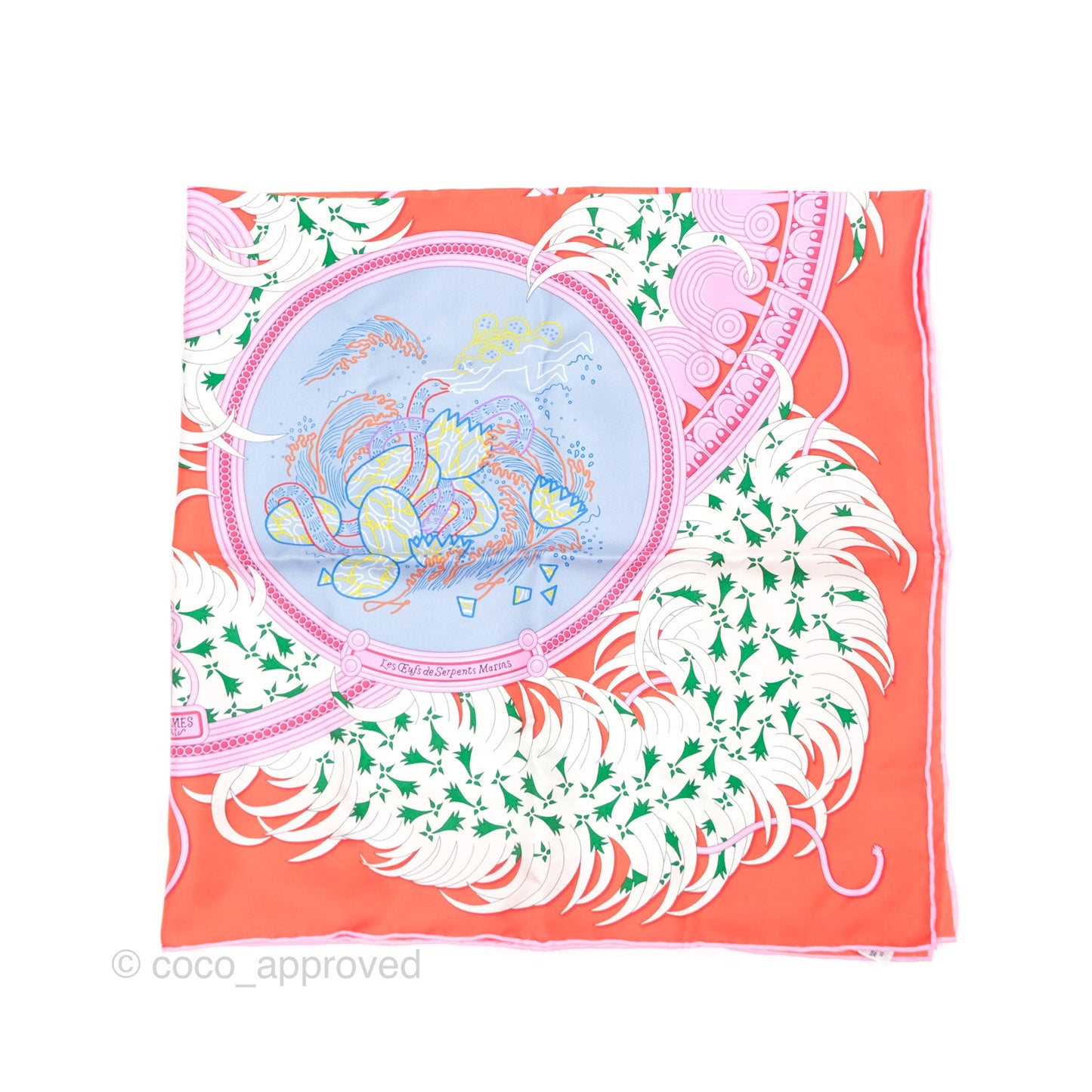 Hermès Legende Brodee Scarf 90