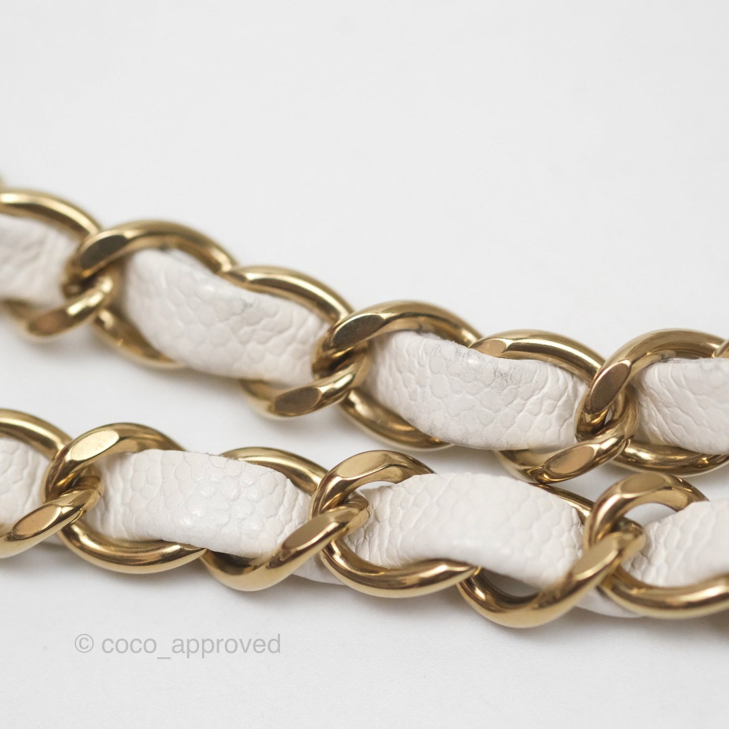 Chanel Mini Bucket Tote White Caviar Gold Hardware 22S