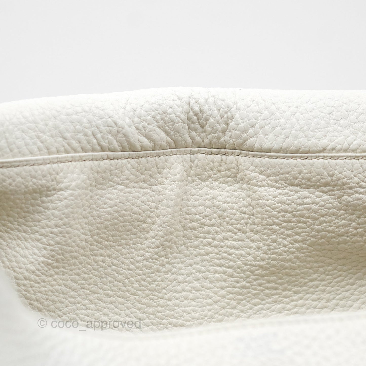 Hermès Lindy 30 White Clemence Palladium Hardware