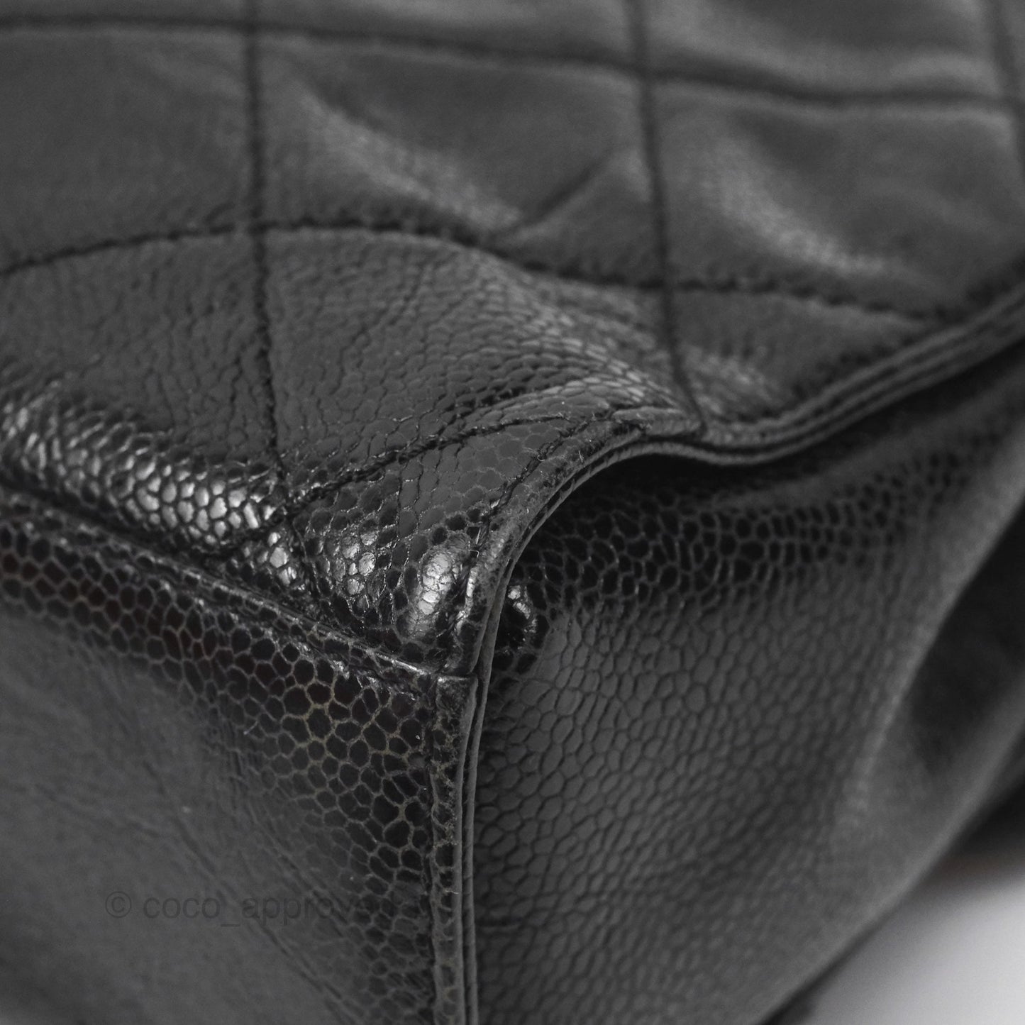 Chanel Quilted Single Flap Bag Soft Caviar Black Ruthenium Hardware