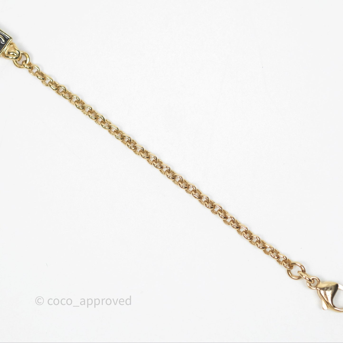 Chanel Square Black/ White CC Choker Gold Tone 24P