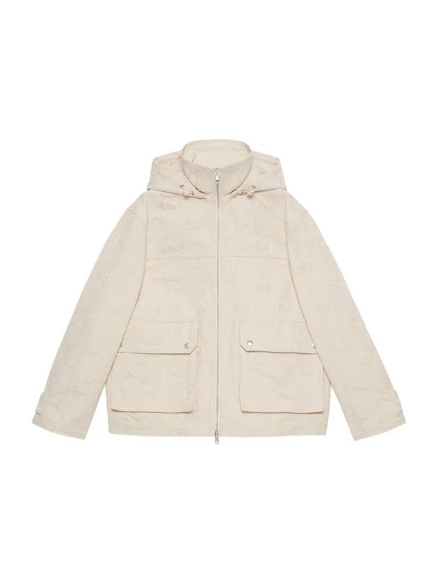 Luxury Gucci Trending 2025 Jumbo GG Canvas Puffer Hooded Jacket White