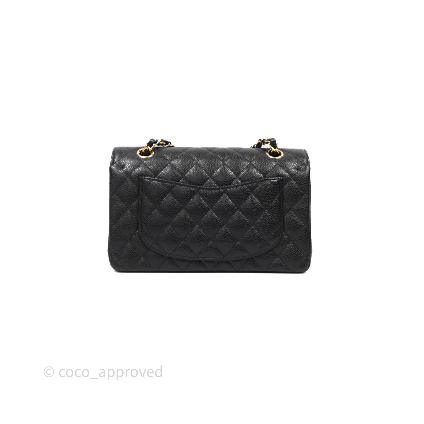 Chanel Small S/M Classic Flap Quilted Black Caviar Gold Hardware