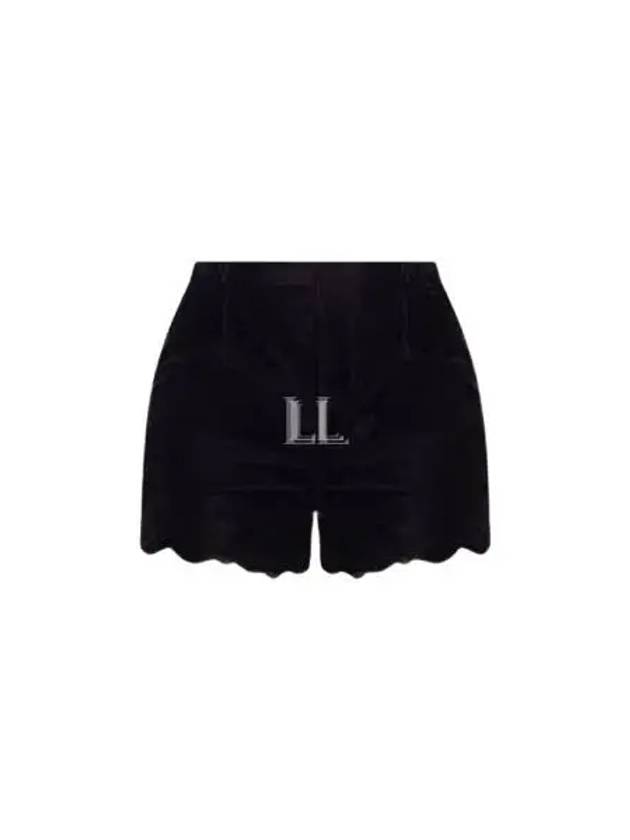 Luxury Saint Laurent Viscose Velvet Shorts Black