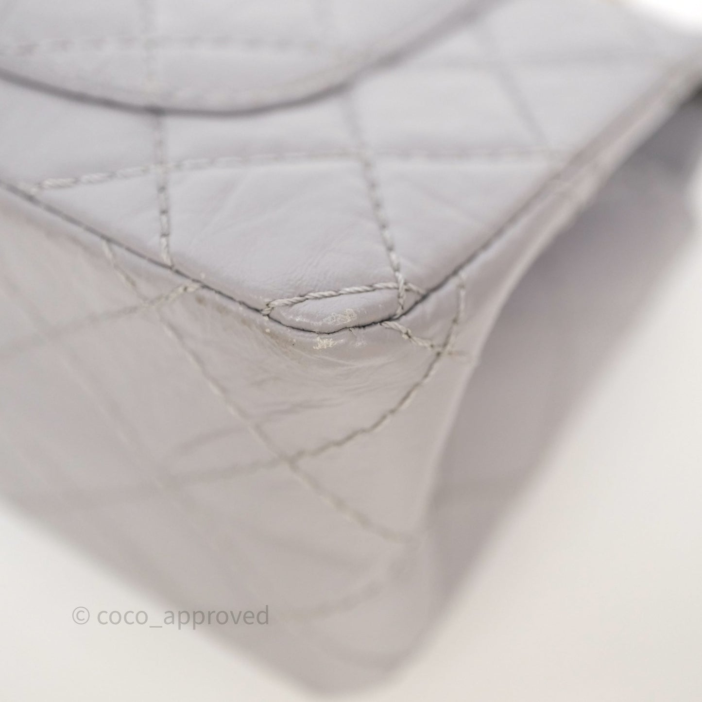 Chanel Mini Reissue 224 Grey Aged Calfskin Aged Gold Hardware