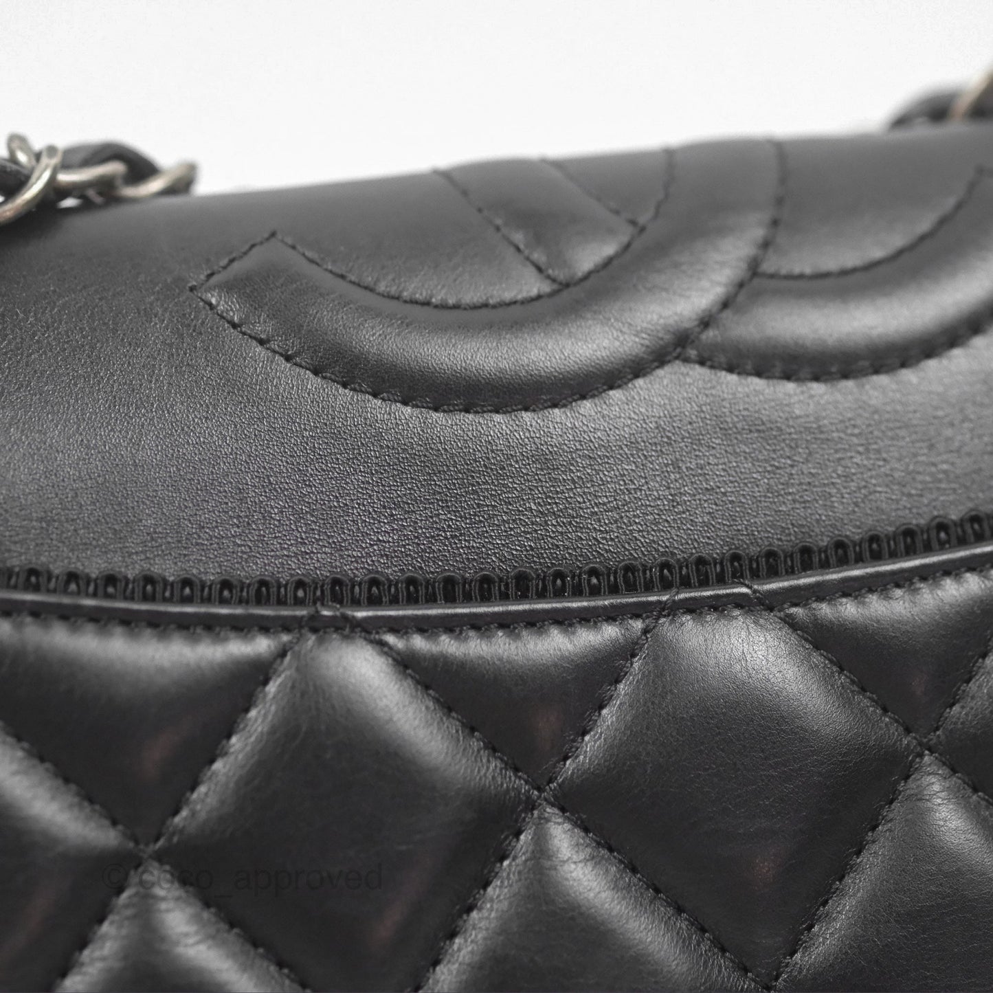 Chanel Quilted Ballerina Small Flap Bag Black Lambskin Ruthenium Hardware