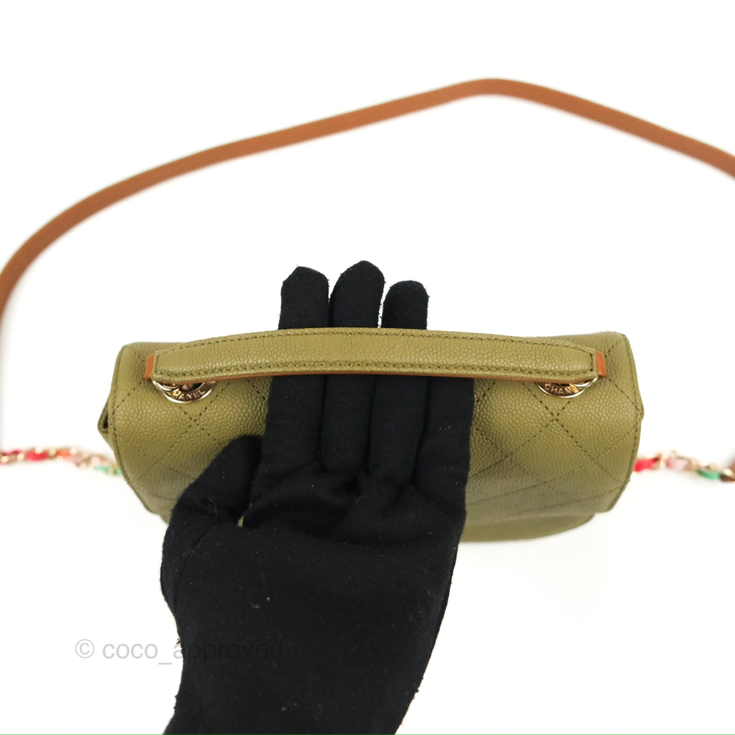 Chanel Small Cuba Top Handle Flap Khaki Caviar