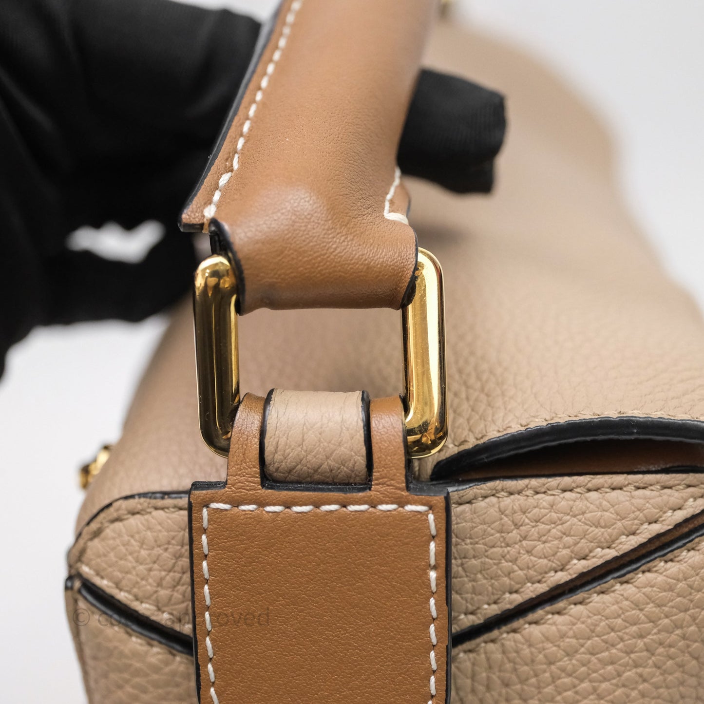 Loewe Medium Puzzle Bag Sand Mink Grained Calfskin