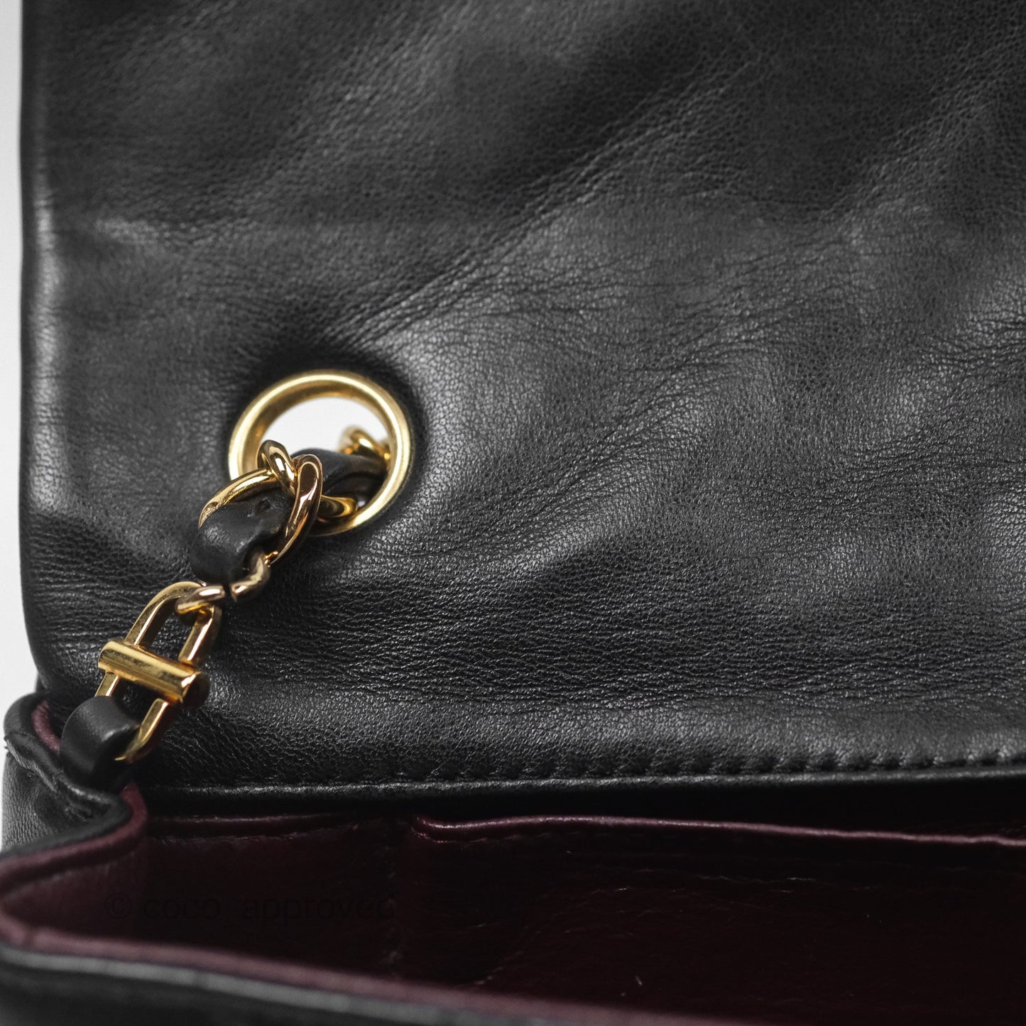 Chanel Quilted East West Flap Bag Black Lambskin Gold Hardware