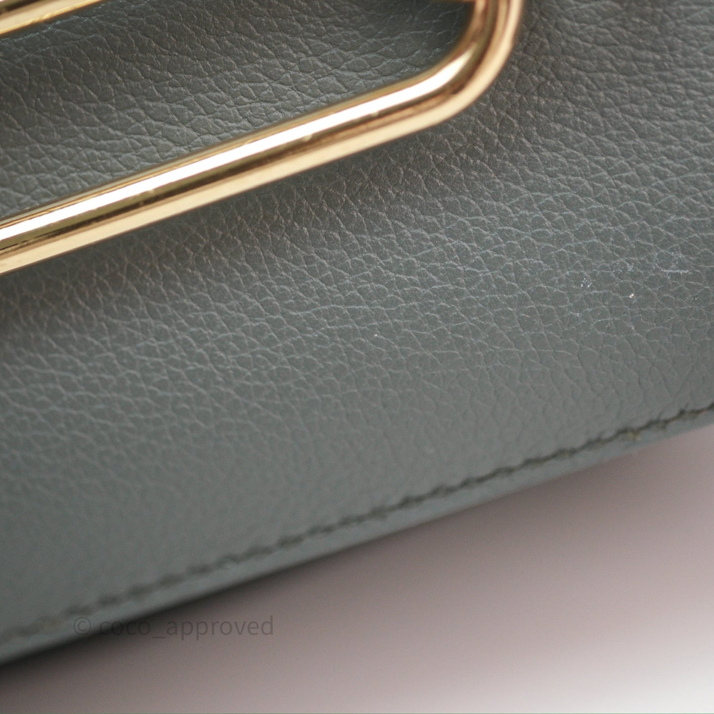 Hermès Roulis Mini 18 Vert Amancde 63 Evercolor Gold Hardware