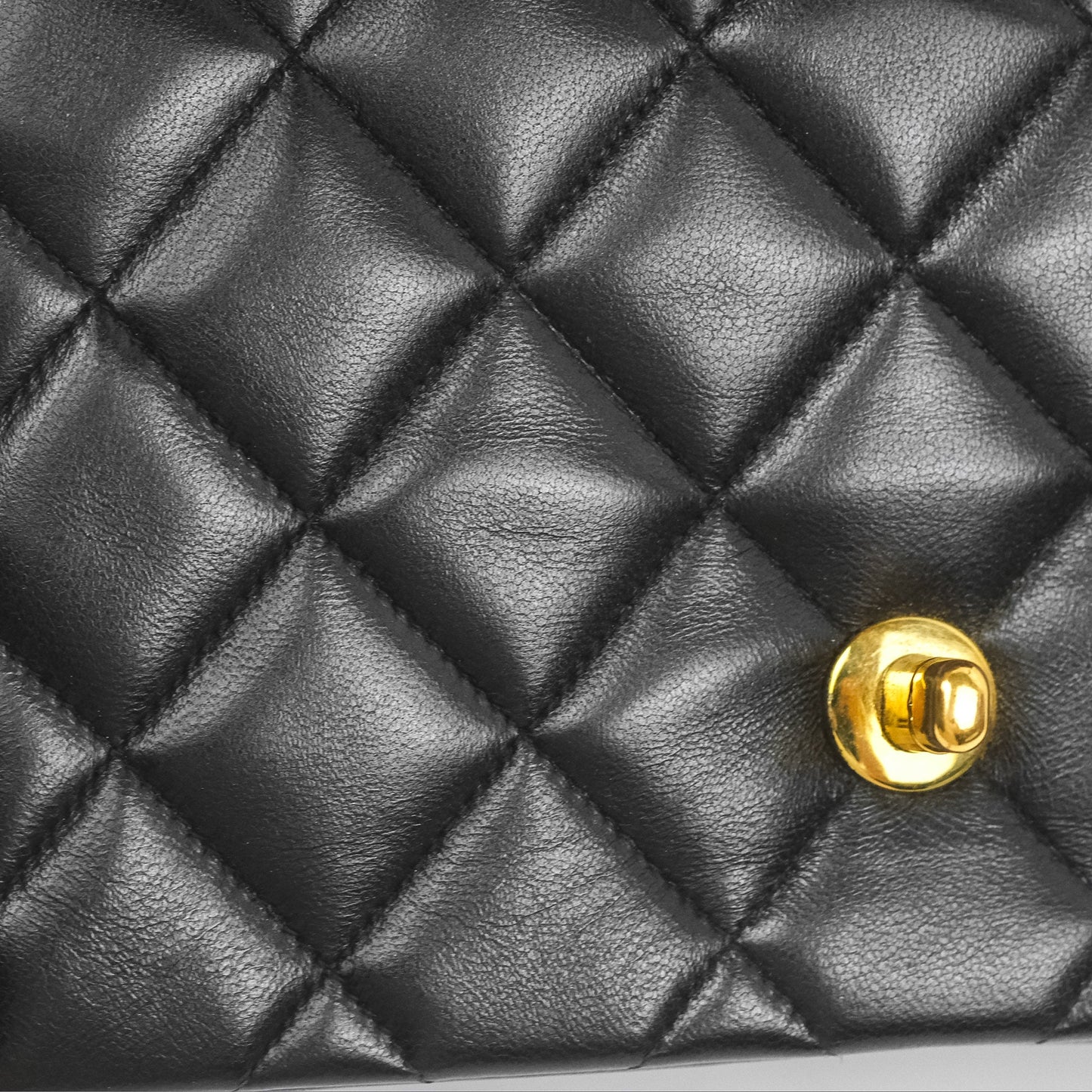 Chanel Vintage Quilted Medium Classic Diana Flap Bag Black Lambskin 24K Gold Hardware
