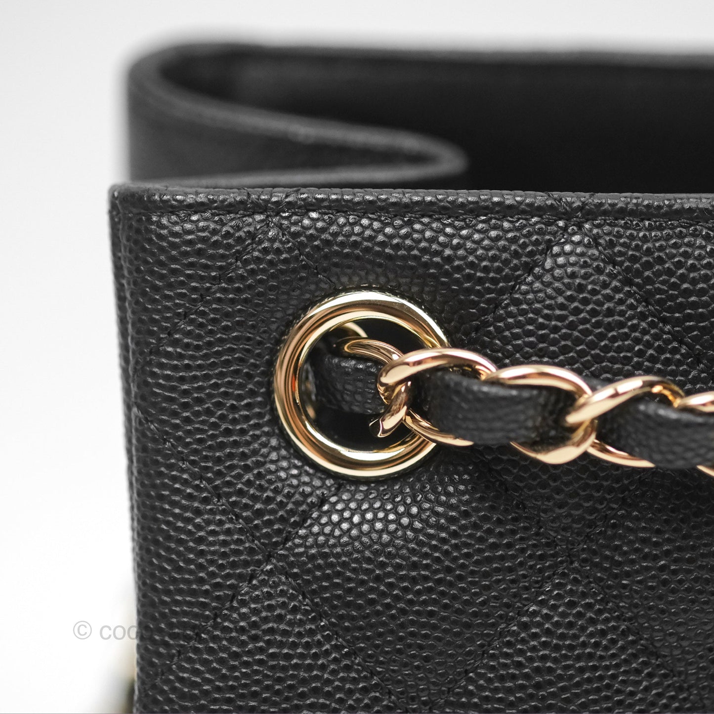 Chanel Mini Bucket Tote Black Caviar Gold Hardware 22S
