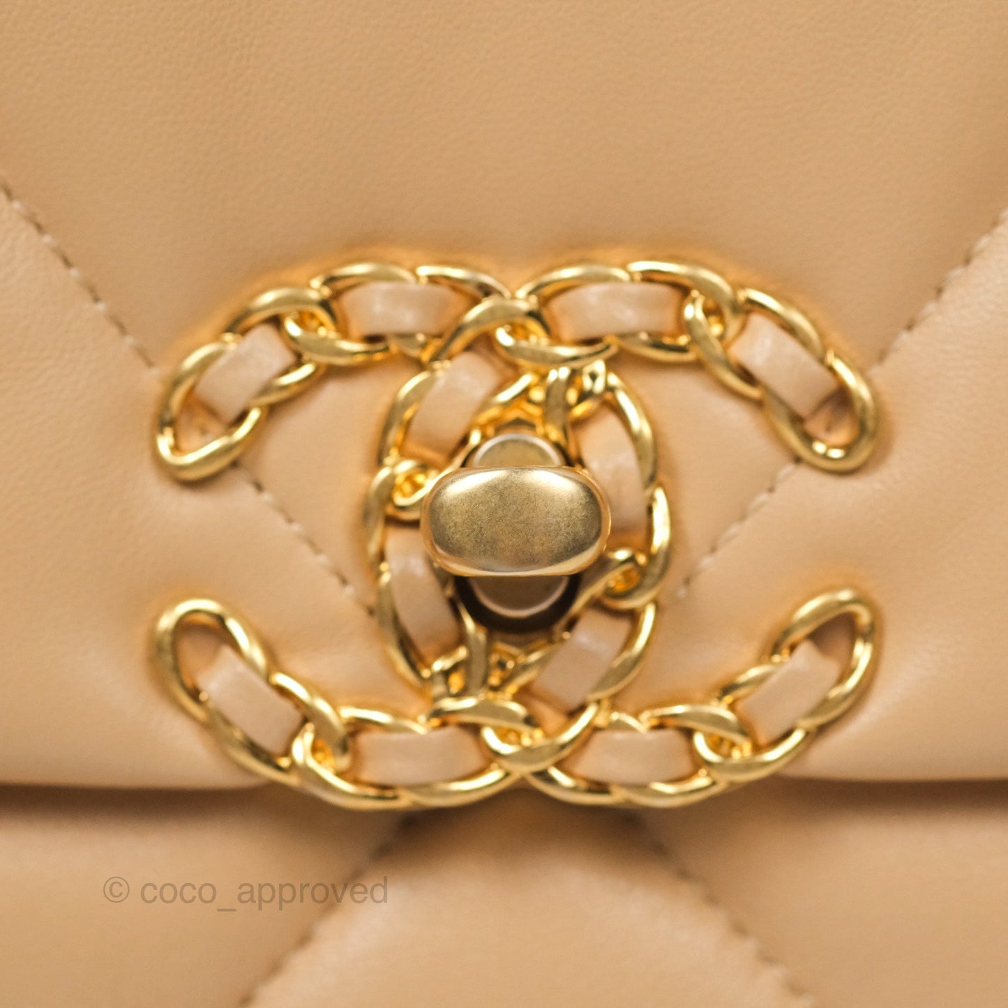 Chanel 19 Small Beige Mixed Hardware