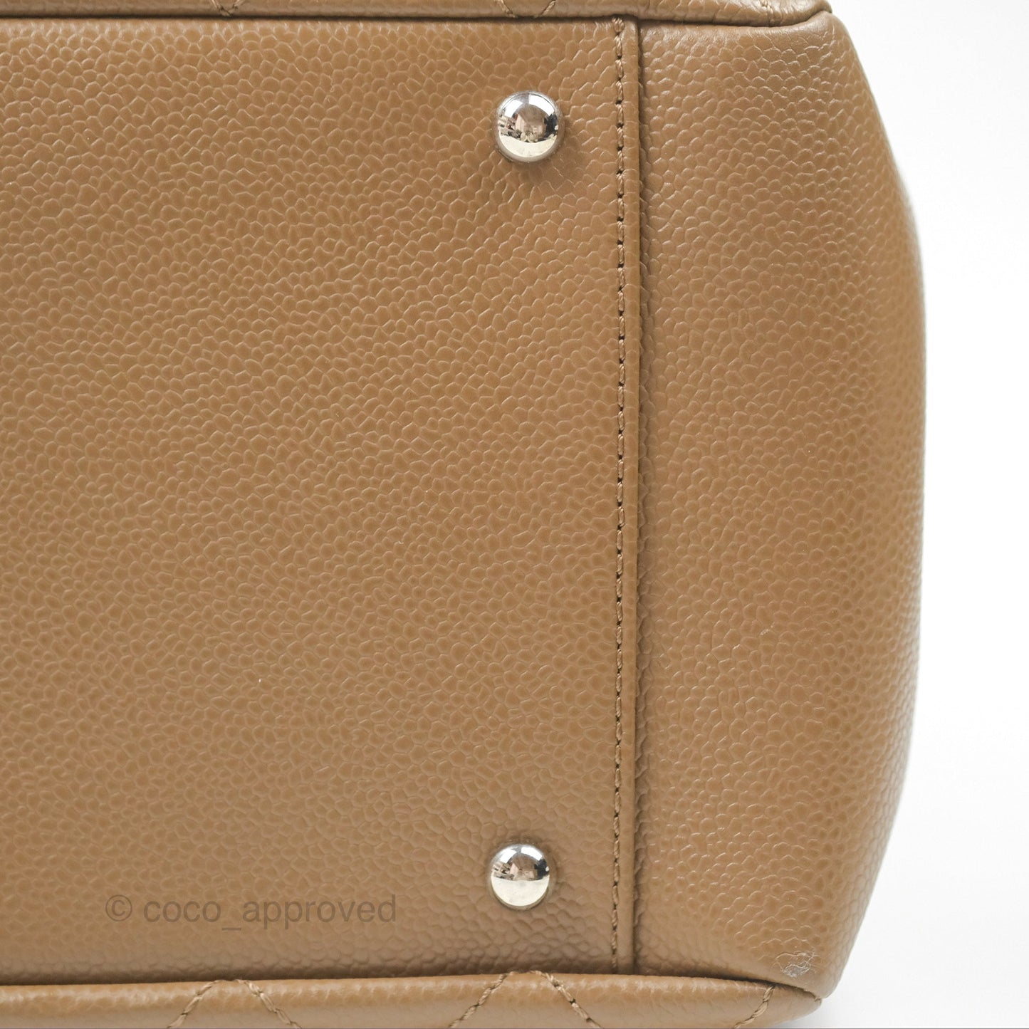 Chanel XL GST Brown Taupe Caviar Silver Hardware