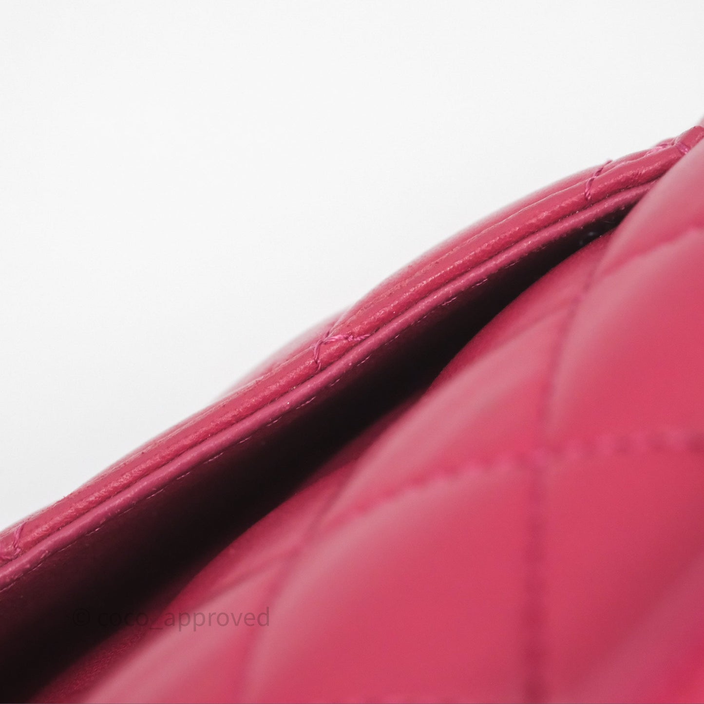 Chanel Top Handle Mini Rectangular Flap Red Lambskin Aged Gold Hardware