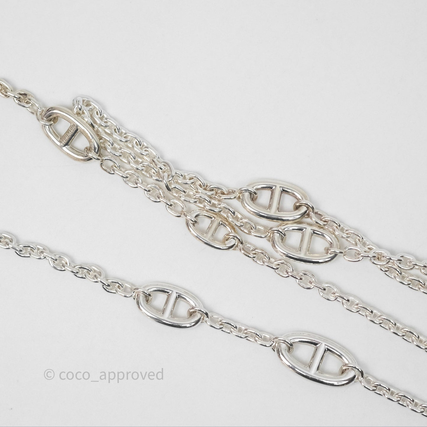 Hermès Farandole Long Necklace 160 in Sterling Silver