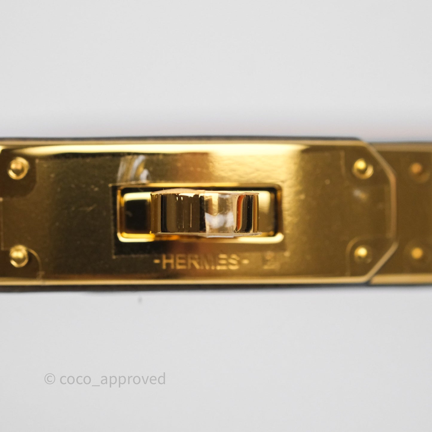Hermès Kelly Buckle Belt Etoupe Epsom Gold Hardware